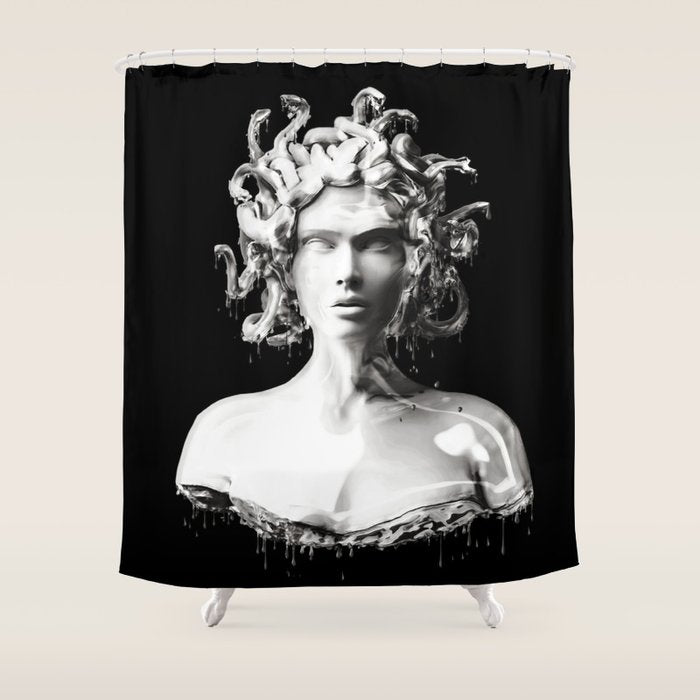 Silver Medusa Shower Curtain Gallery Image 1