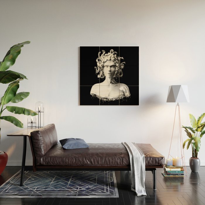 Silver Medusa Wood Wall Art Gallery Image 2