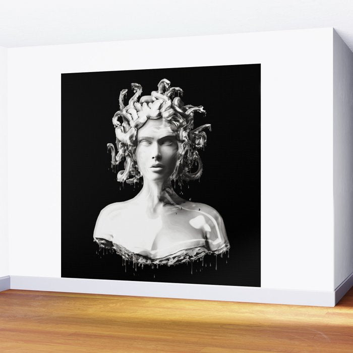 Silver Medusa Wall Mural Gallery Image 2