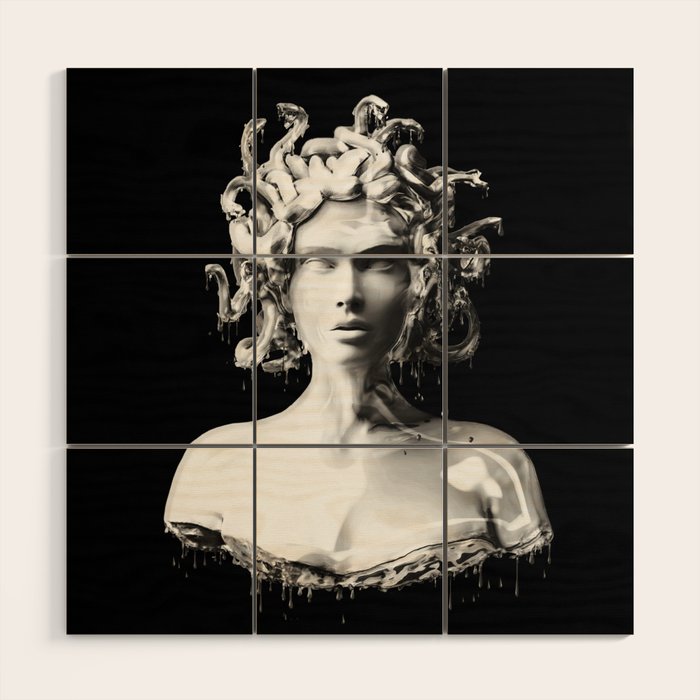 Silver Medusa Wood Wall Art Gallery Image 1
