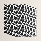 Black and white love heart shape pattern Wrapping Paper Gallery Image 3