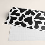Black and white love heart shape pattern Wrapping Paper Gallery Image 2