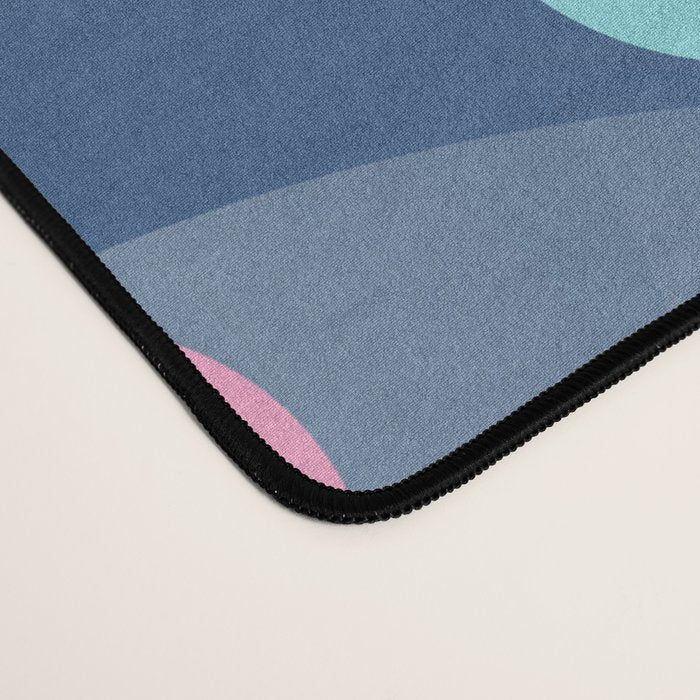 Colorful pastel tennis balls over blue background pattern Desk Mat Gallery Image 4