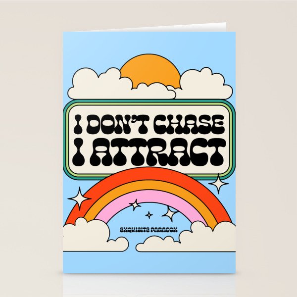 Don't Chase, Attract Stationery Card Gallery Image 1