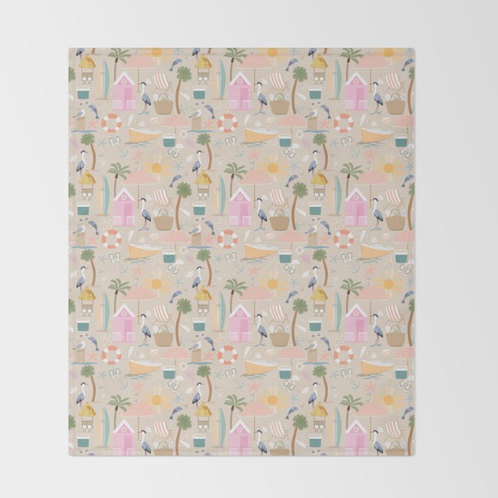 Beach vibe Throw Blanket Gallery Image 2