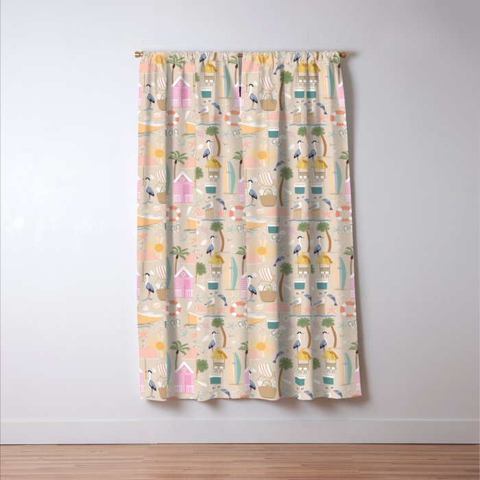 Beach vibe Window Curtain Gallery Image 3