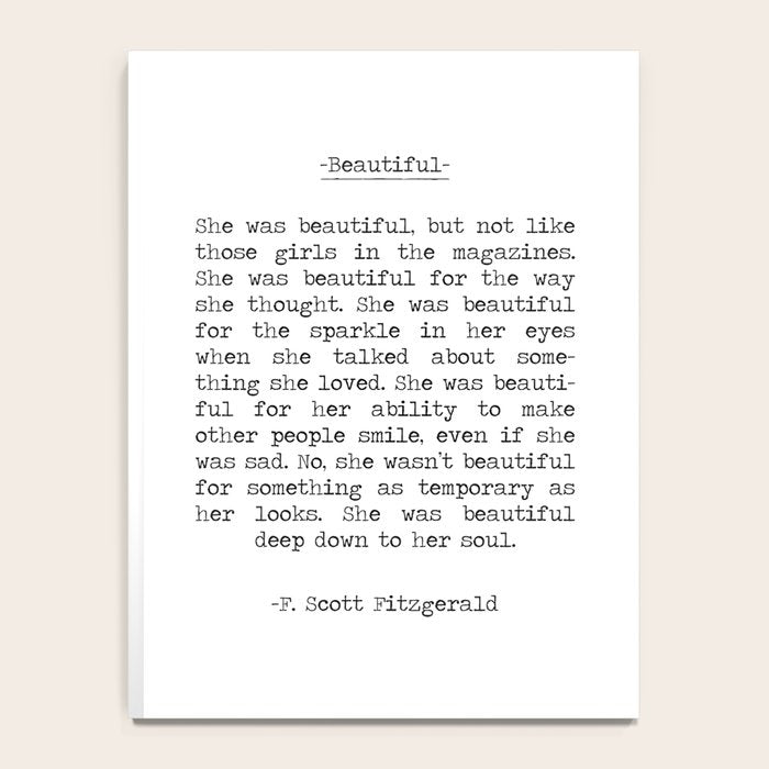 Beautiful Quote F. Scott Fitzgerald Notebook Gallery Image 4