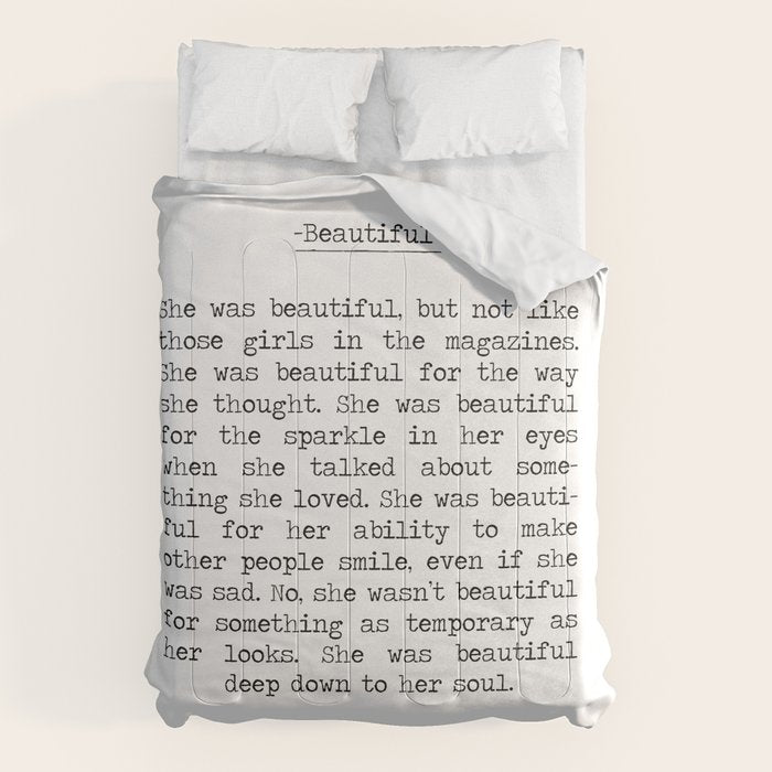 Beautiful Quote F. Scott Fitzgerald Comforter Gallery Image 6