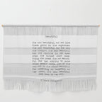 Beautiful Quote F. Scott Fitzgerald Wall Hanging Gallery Image 1