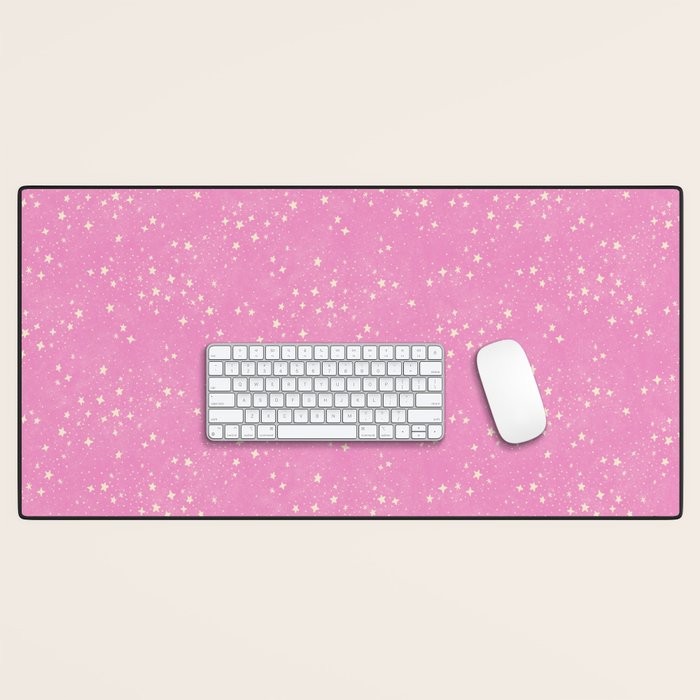 Stars - Pink Desk Mat Gallery Image 1