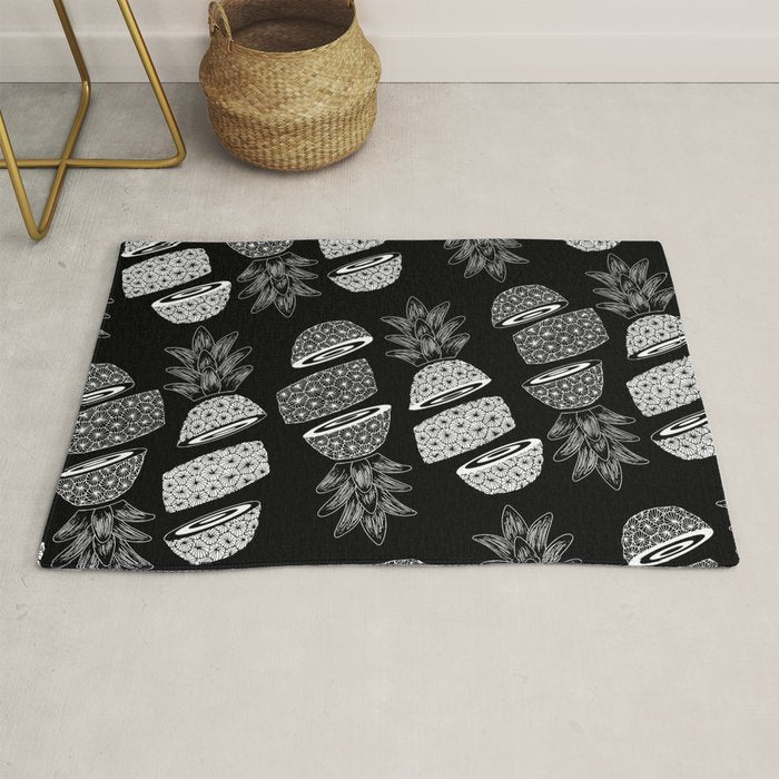 Pineapples (Dark/Sliced) Rug Gallery Image 1