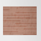 Geometric Art, Colorful Stripes, Terracotta Throw Blanket Gallery Image 2