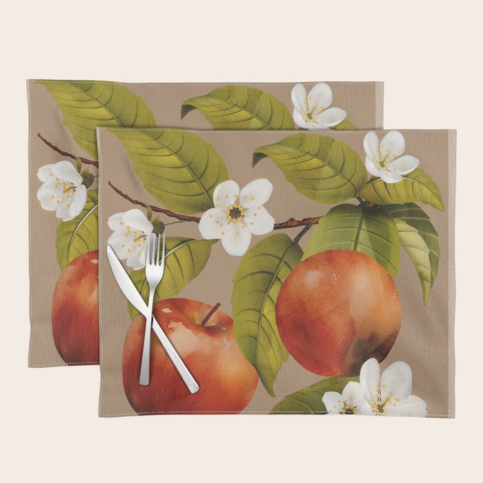 Apples Botanical Art 2 Placemat Gallery Image 1
