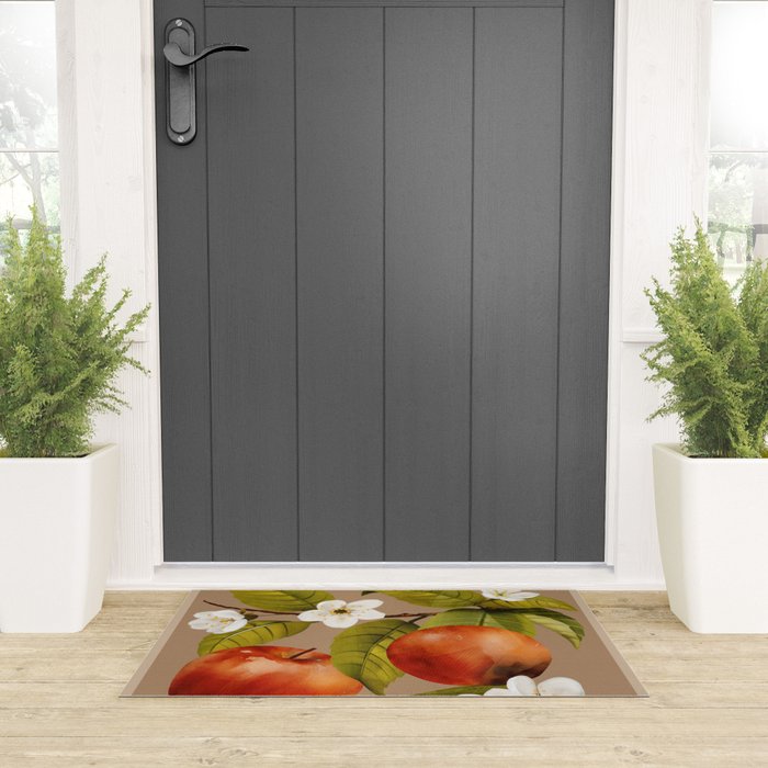 Apples Botanical Art 2 Welcome Mat Gallery Image 3