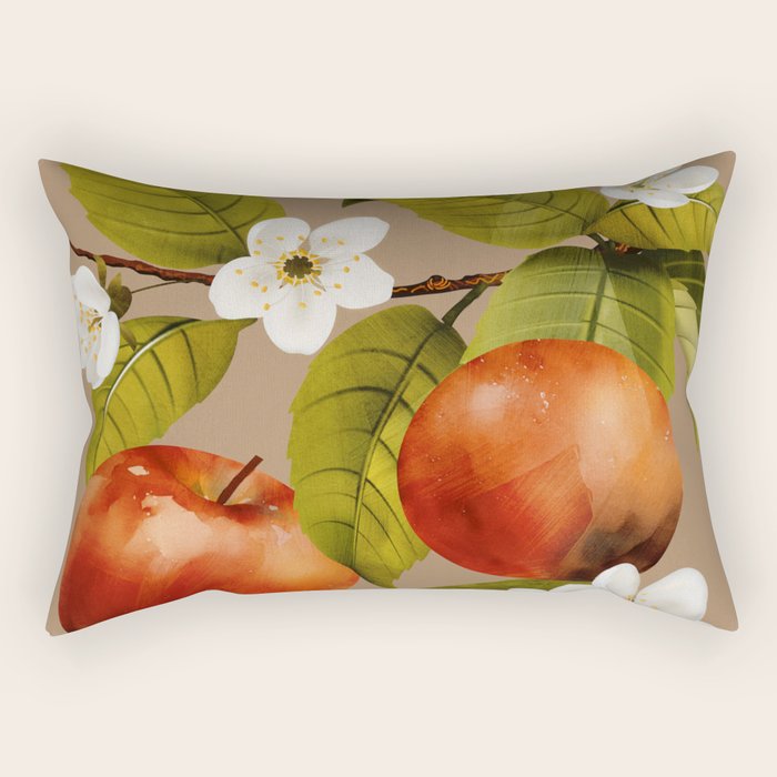 Apples Botanical Art 2 Rectangular Pillow Gallery Image 1