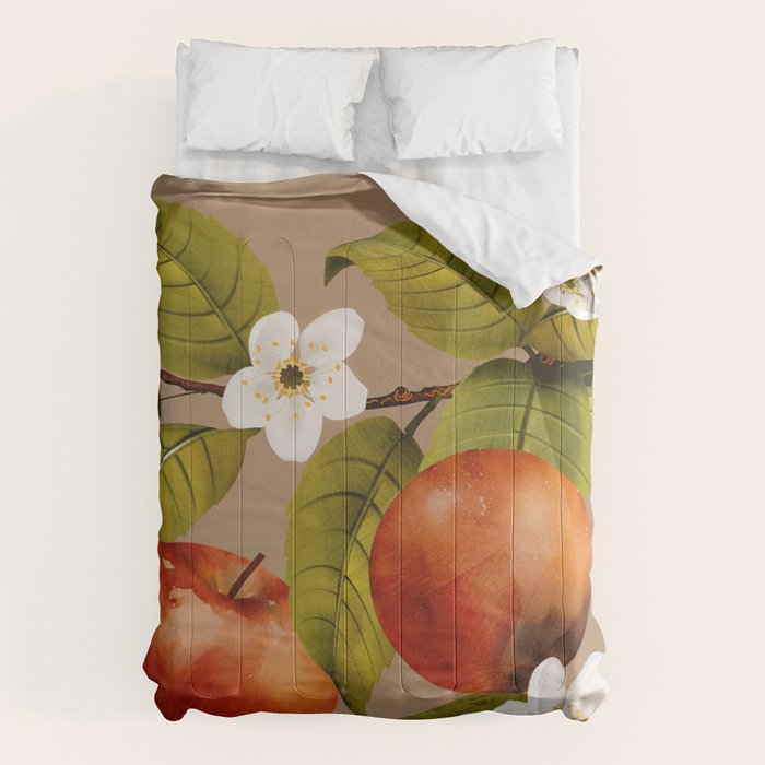 Apples Botanical Art 2 Comforter Gallery Image 1