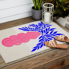 Ruby Pink Vase & Electric Leaves: Vases & Stuff 01 Outdoor Rug Gallery Image 2