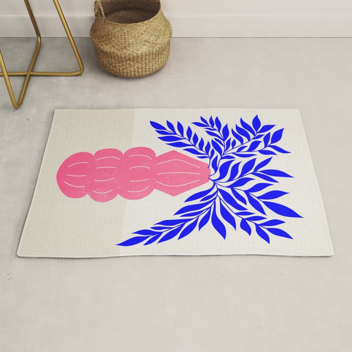 Ruby Pink Vase & Electric Leaves: Vases & Stuff 01 Rug Gallery Image 1