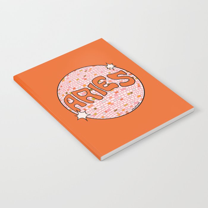 Aries Disco Ball Notebook Gallery Image 2