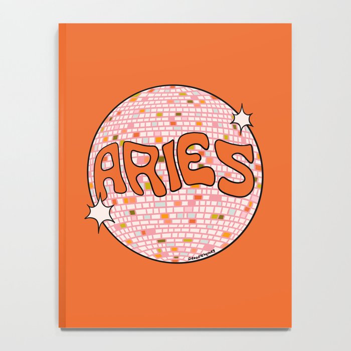 Aries Disco Ball Notebook Gallery Image 4