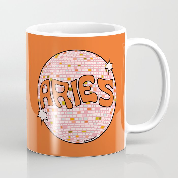 Aries Disco Ball Coffee Mug Gallery Image 1