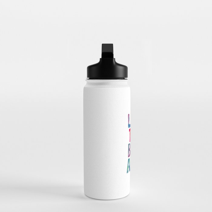 Life is Tough But So Are We rainbow watercolor typography design Water Bottle Gallery Image 3