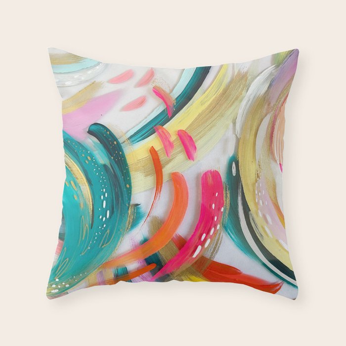 EttaVee Brushstroke no. 180 Throw Pillow Gallery Image 1
