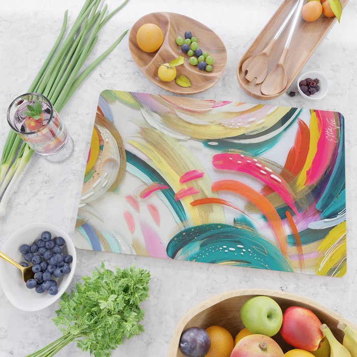 EttaVee Brushstroke no. 180 Cutting Board Gallery Image 2