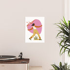 Woman carrying a big heart Poster Gallery Image 2