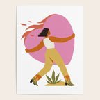 Woman carrying a big heart Poster Gallery Image 4