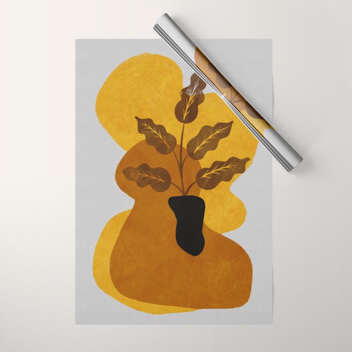 abstract vase shape fall Wrapping Paper Gallery Image 1