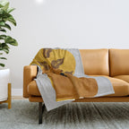 abstract vase shape fall Throw Blanket Gallery Image 1