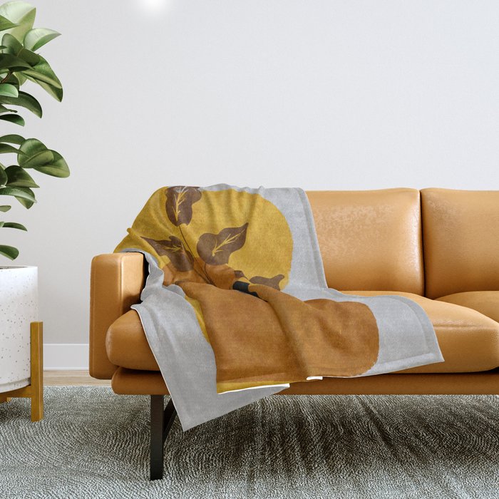 abstract vase shape fall Throw Blanket Gallery Image 1