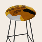 abstract vase shape fall Stool Gallery Image 2