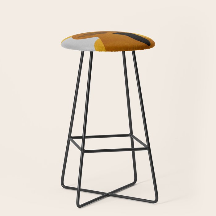 abstract vase shape fall Stool Gallery Image 1