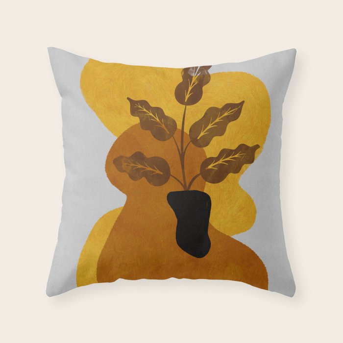 abstract vase shape fall Throw Pillow Gallery Image 6