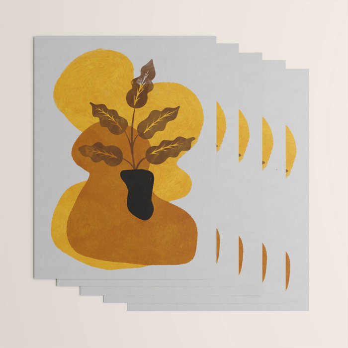 abstract vase shape fall Wrapping Paper Gallery Image 3