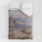 Charles Marion Russell - Loops And Swift Horses Duvet Cover Gallery Image 6