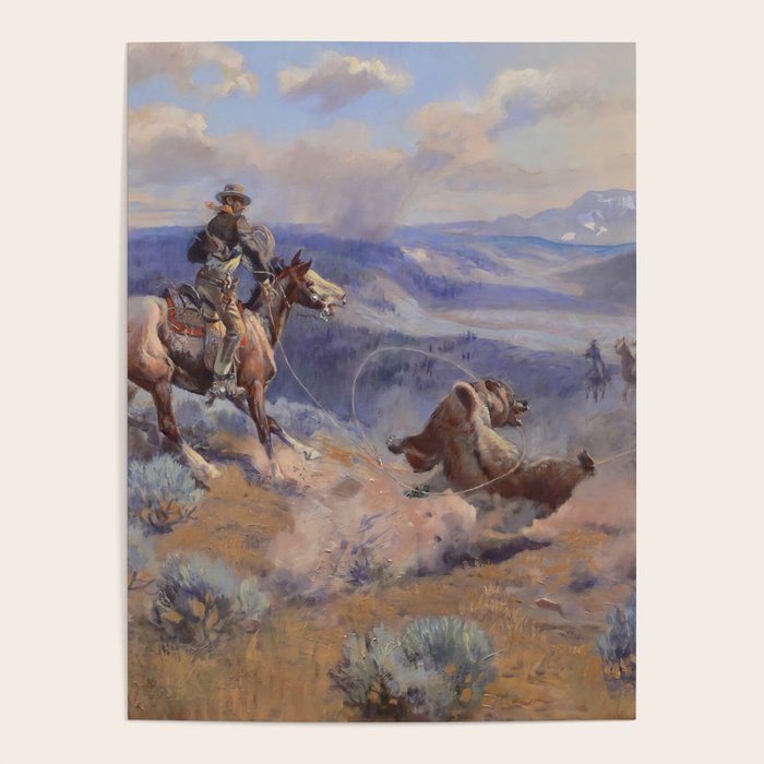 Charles Marion Russell - Loops And Swift Horses Poster Gallery Image 4