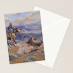 Charles Marion Russell - Loops And Swift Horses Stationery Card Gallery Image 2