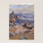 Charles Marion Russell - Loops And Swift Horses Stationery Card Gallery Image 2
