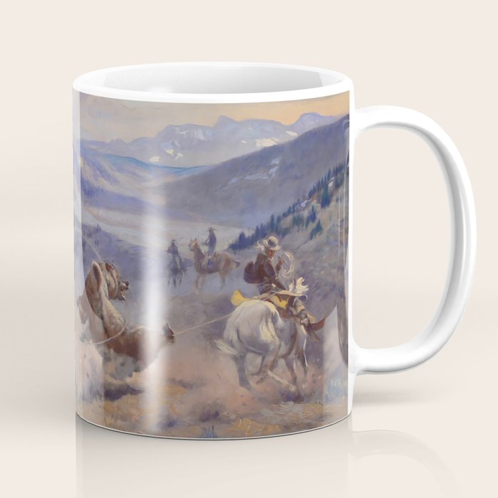 Charles Marion Russell - Loops And Swift Horses Coffee Mug Gallery Image 1