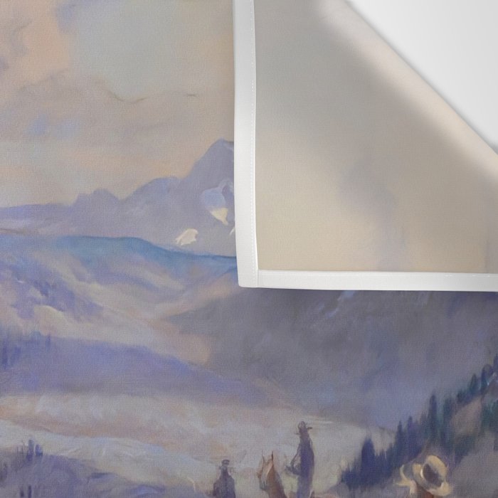 Charles Marion Russell - Loops And Swift Horses Wall Tapestry Gallery Image 3