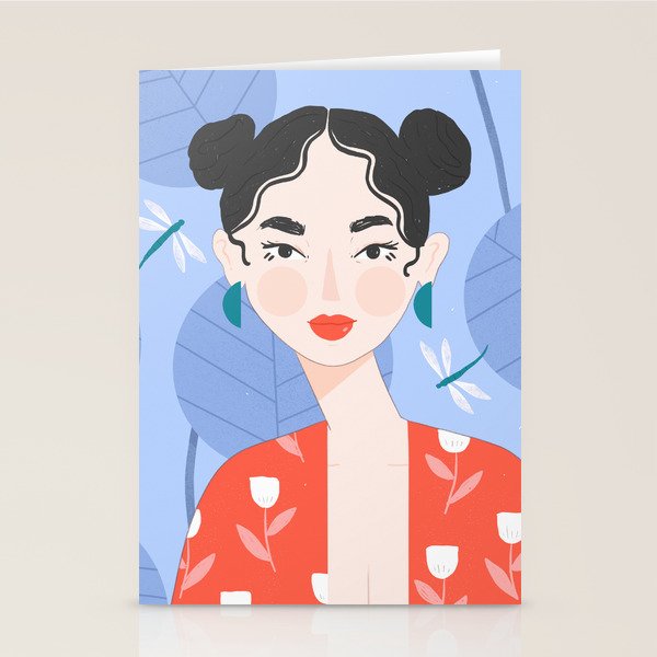 Blue Dragonfly Stationery Card Gallery Image 1