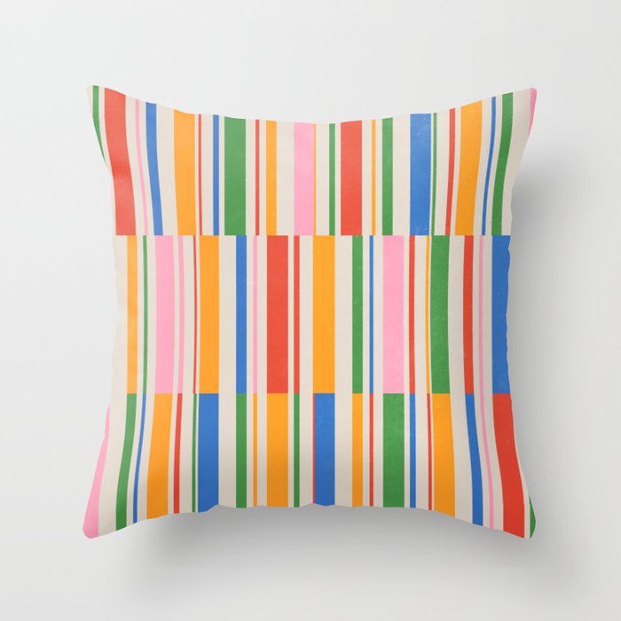 Stripes | PATTERN 01: The Retro Edition Throw Pillow Gallery Image 1