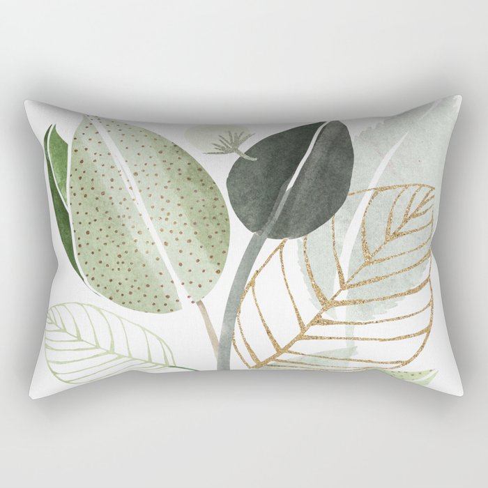Modern Tropical Forest Bouquet Pillow
