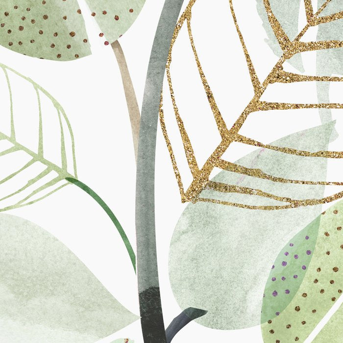 Forest Bouquet - Green Leaves Watercolor Coffee Mug Gallery Image 2