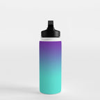 Violet Purple and Turquoise Ombre Water Bottle Gallery Image 3