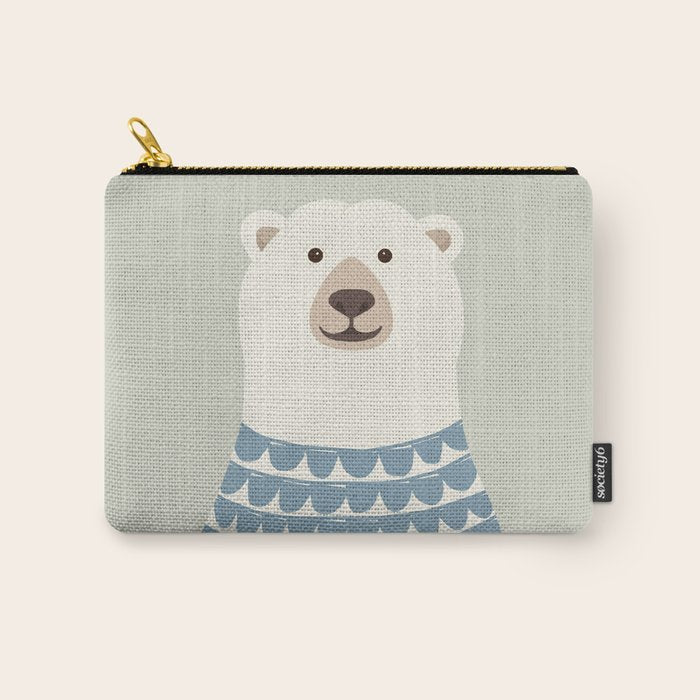 Whimsical Polar Bear Carry All Pouch Gallery Image 1