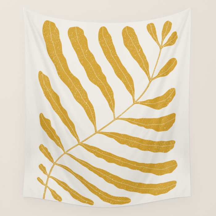 Yellow Plant Wall Tapestry Gallery Image 1